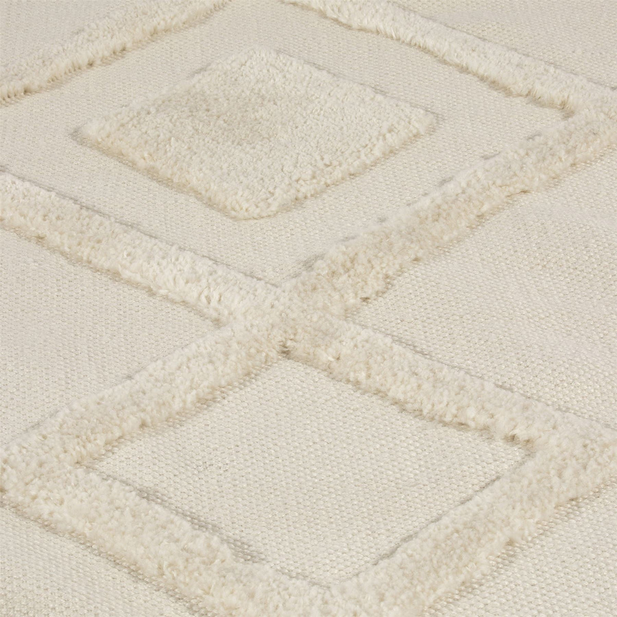 Windsor Geo Tufted Cream Rug 120x170cm (Bale 236) - Esselle Home