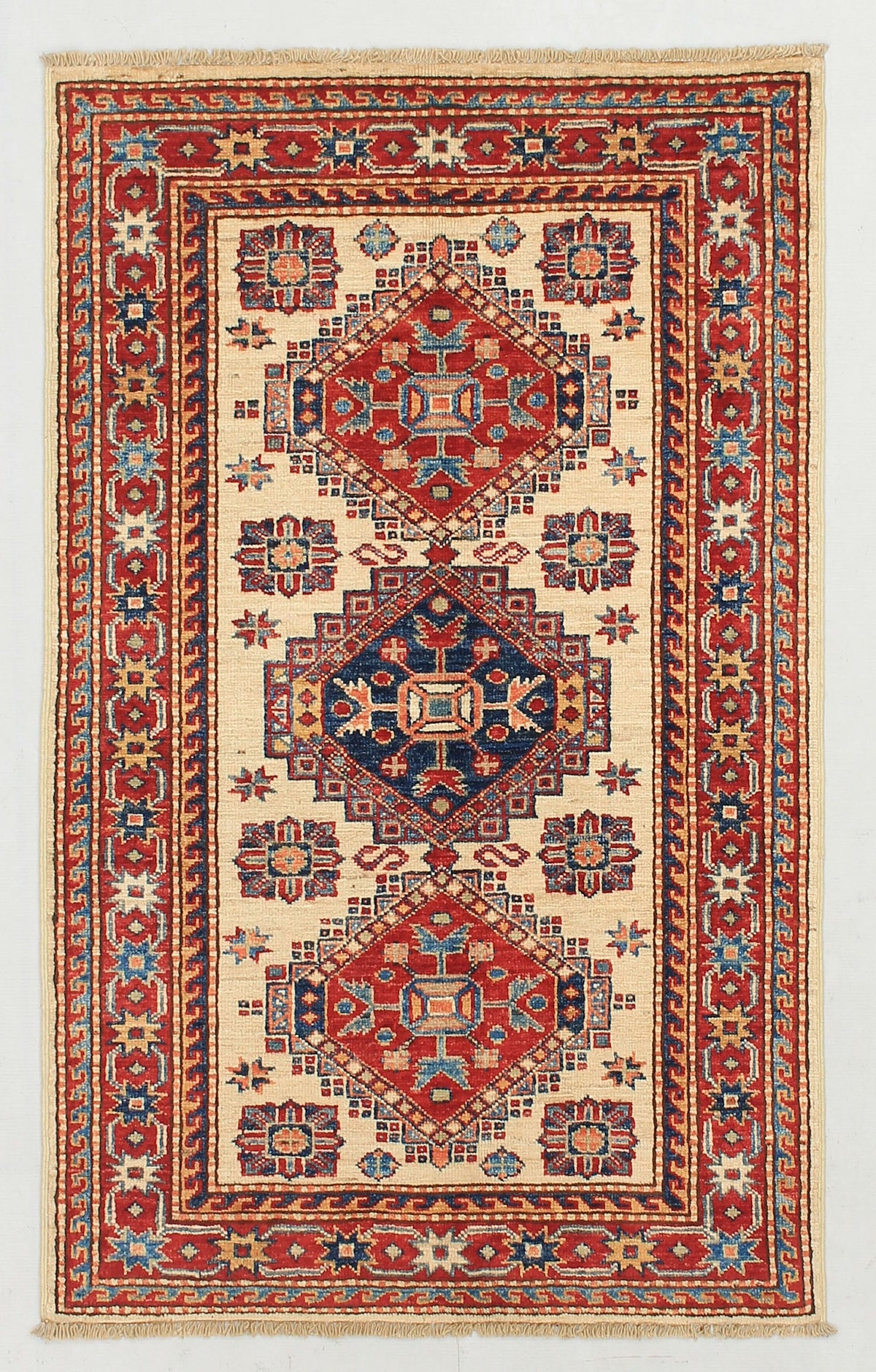 Supreme Kazak Ivory Rug 1.23m x 0.79m