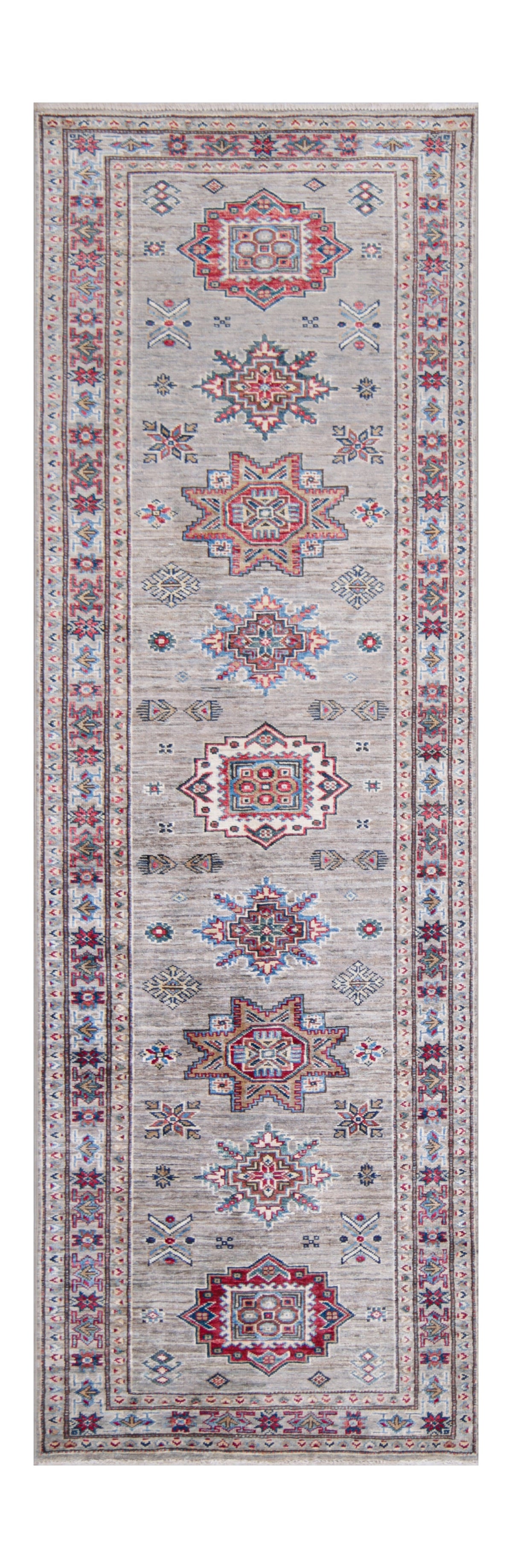 Supreme Kazak Grey Rug 2.43m x 0.76m