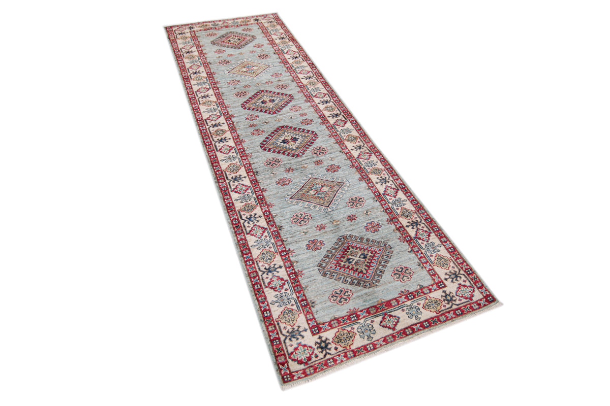 Supreme Kazak Green Rug 2.56m x 0.82m
