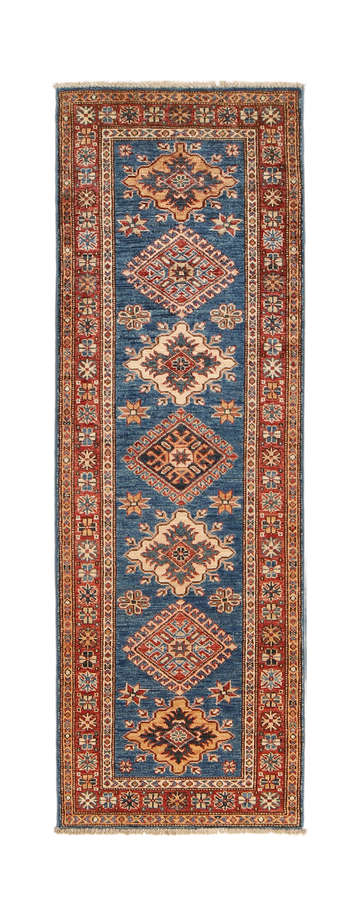 Supreme Kazak Blue Rug 1.93m x 0.61m