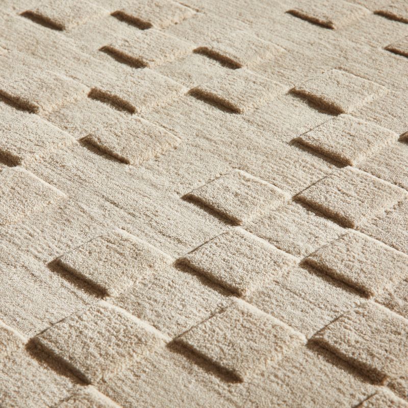 Priory Rectangle Taupe Squares