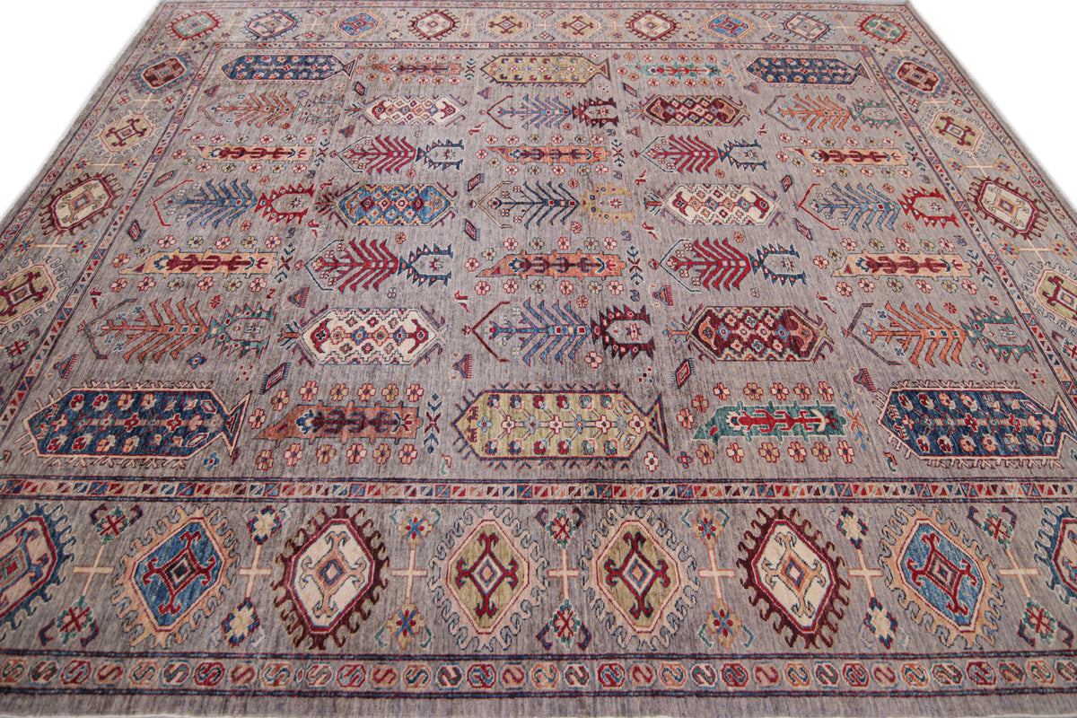Supreme Kazak Grey Rug 3.10m x 2.54m