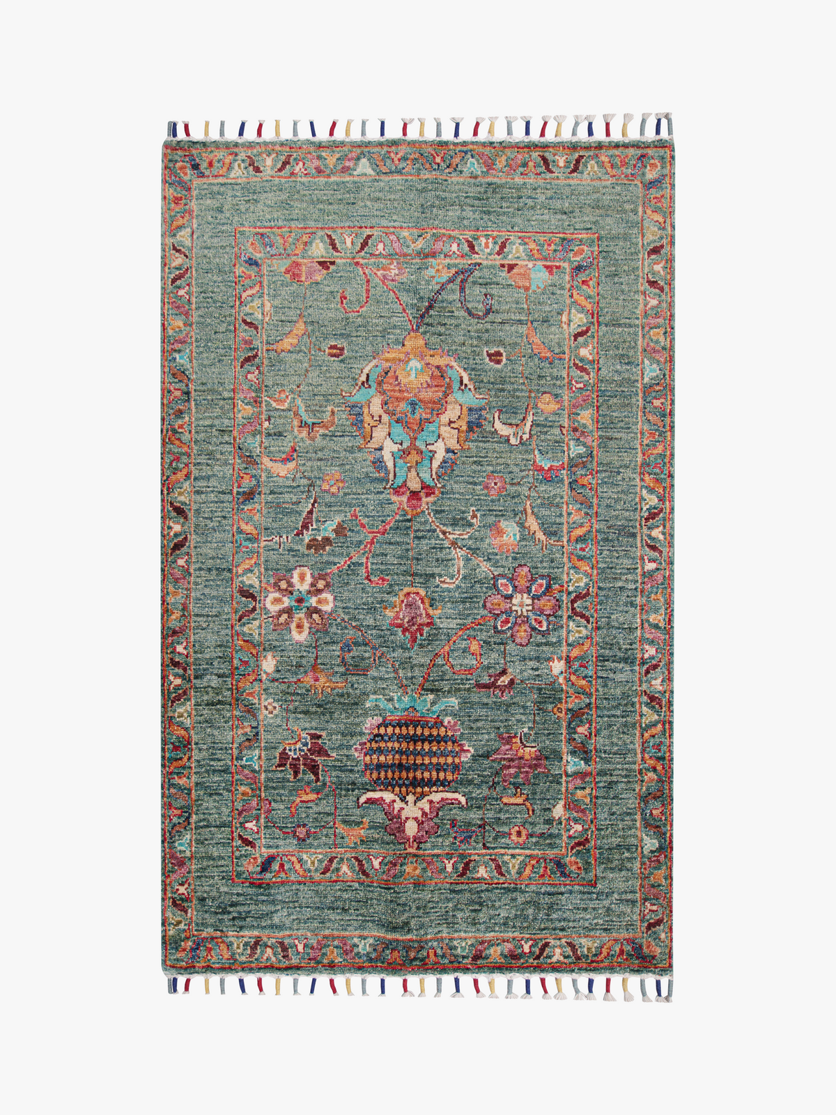 Sultani Green Rug 1.30m x 0.87m