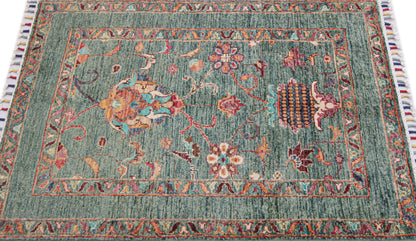 Sultani Green Rug 1.30m x 0.87m