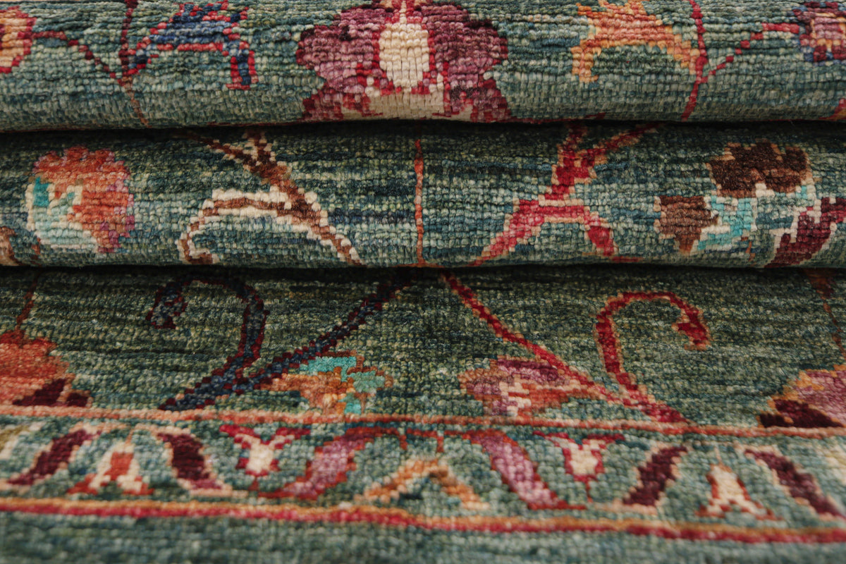 Sultani Green Rug 1.30m x 0.87m