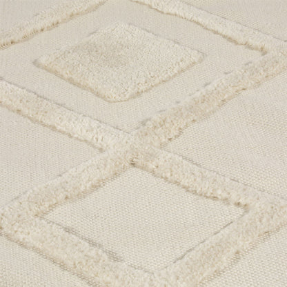 Windsor Geo Tufted Cream Rug 120x170cm (Bale 236) - Esselle Home