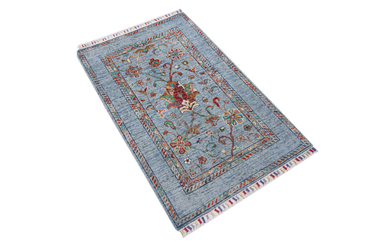 Sultani Blue Rug 1.27m x 0.84m