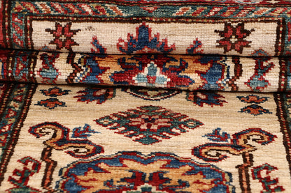 Supreme Kazak Ivory Rug 1.95m x 0.62m