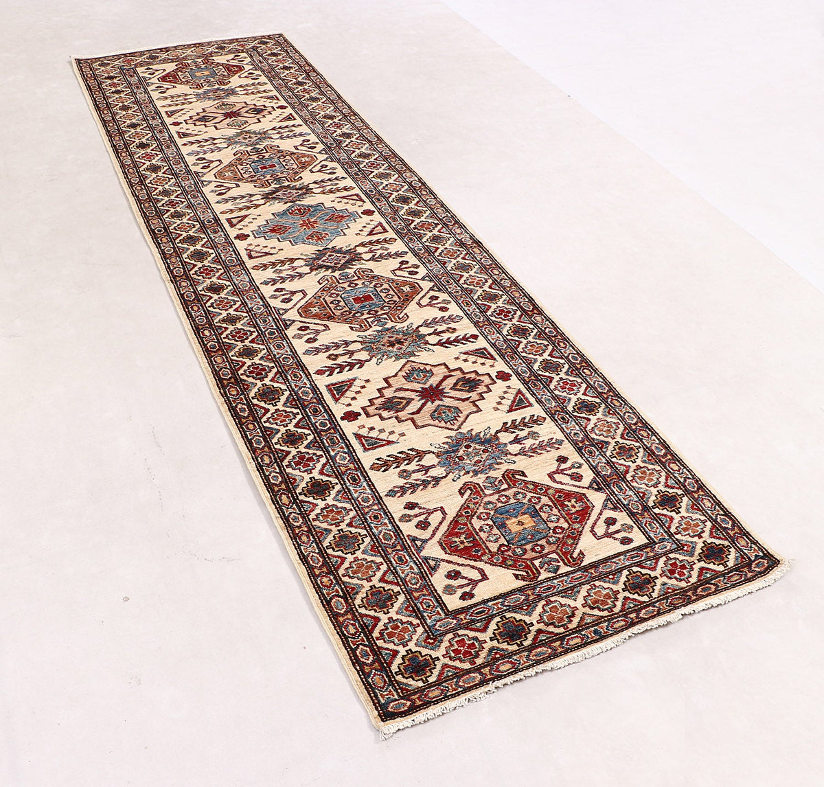 Supreme Kazak Ivory Rug 2.96m x 0.85m