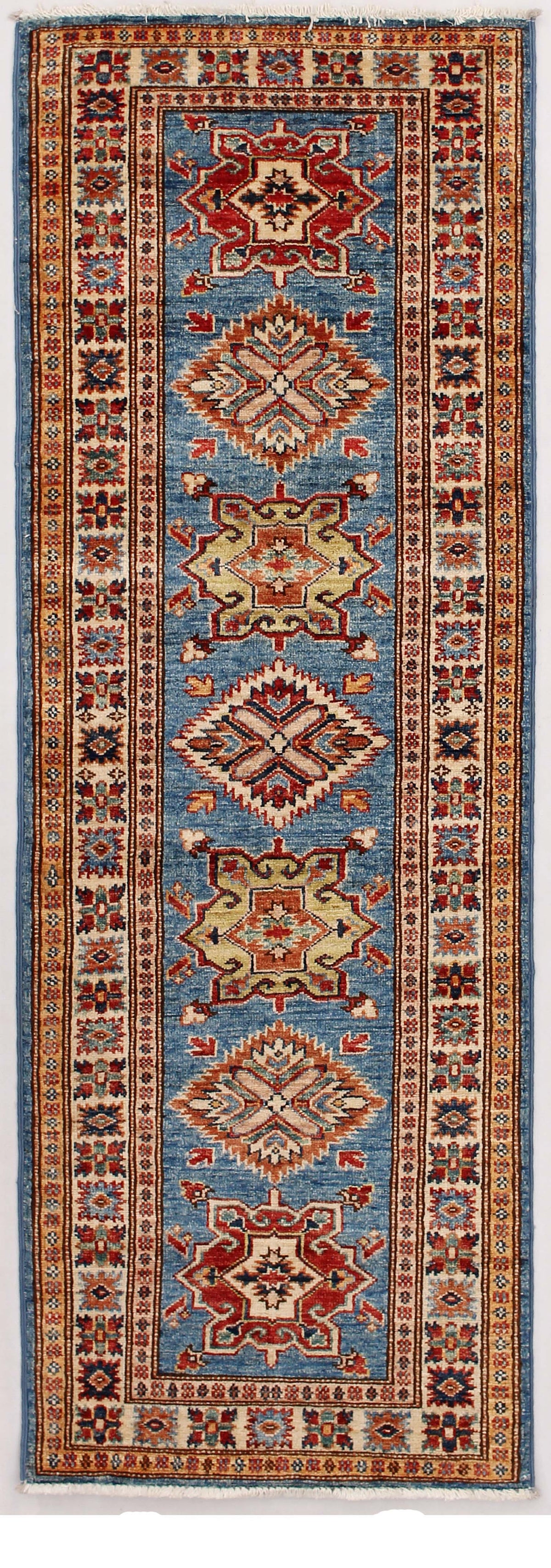 Supreme Kazak Blue Rug 1.83m x 0.63m