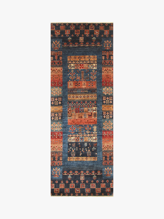 Loribaft Blue Rug 2.08m x 0.76m