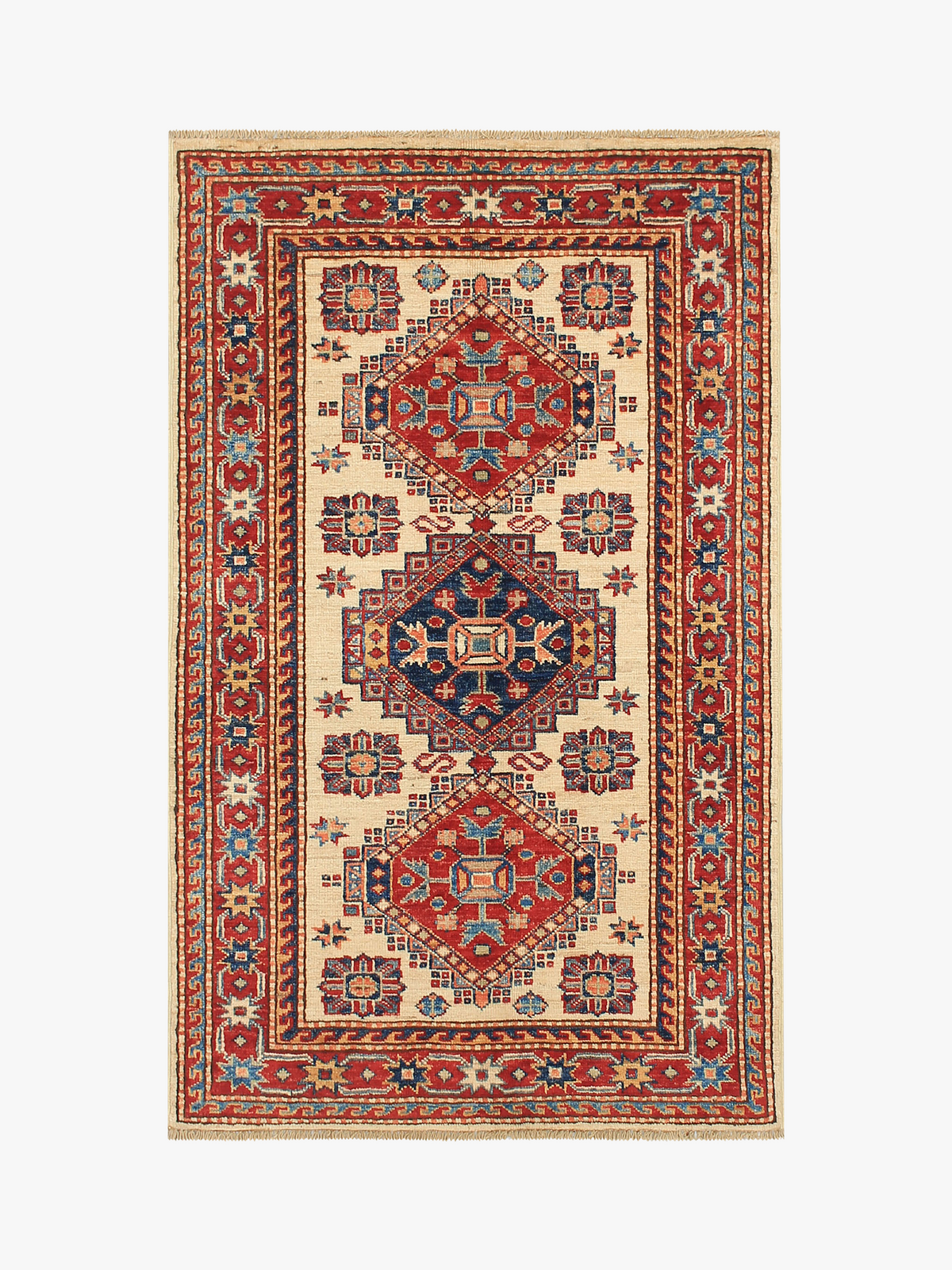 Supreme Kazak Ivory Rug 1.23m x 0.79m