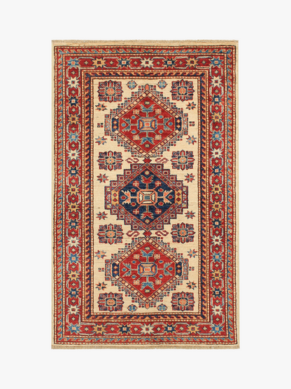 Supreme Kazak Ivory Rug 1.23m x 0.79m