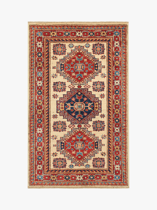 Supreme Kazak Ivory Rug 1.23m x 0.79m