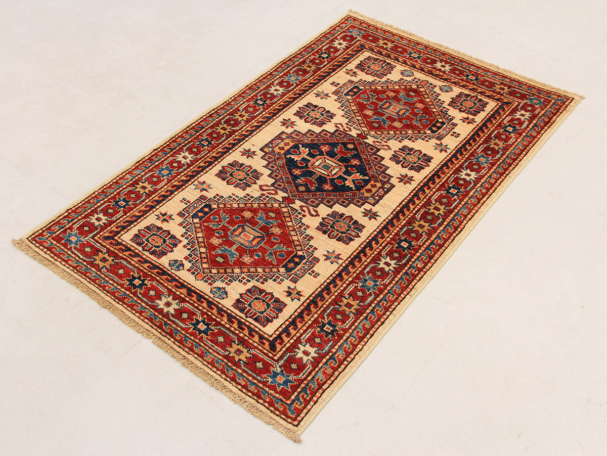 Supreme Kazak Ivory Rug 1.23m x 0.79m