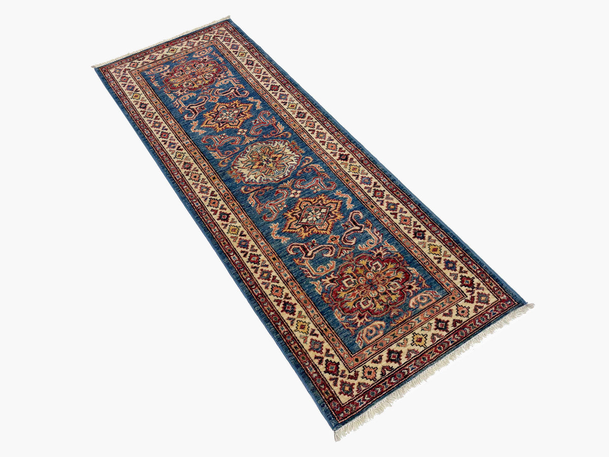Supreme Kazak Blue Rug 1.84m x 0.63m