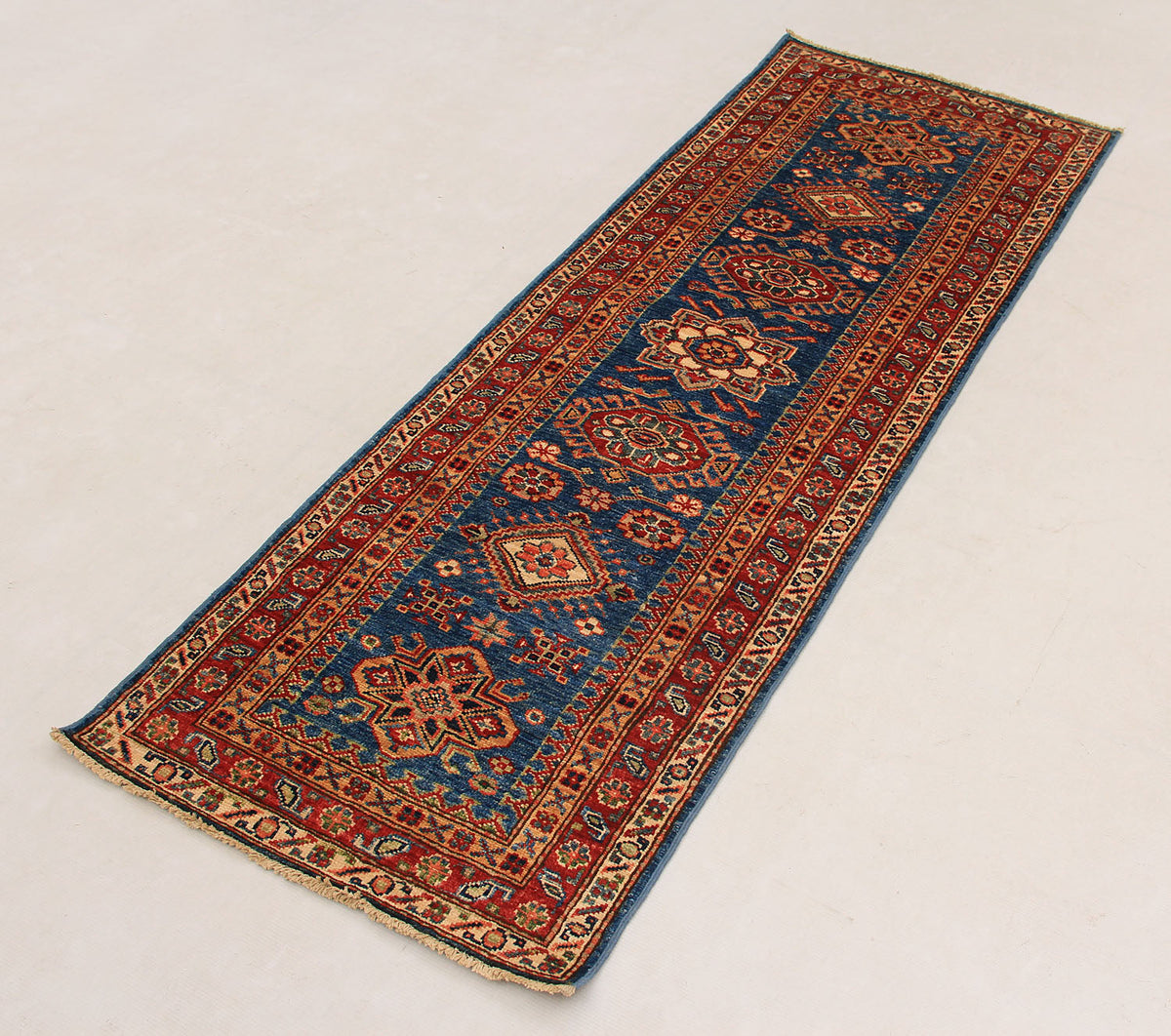 Supreme Kazak Blue Rug 1.80m x 0.63m