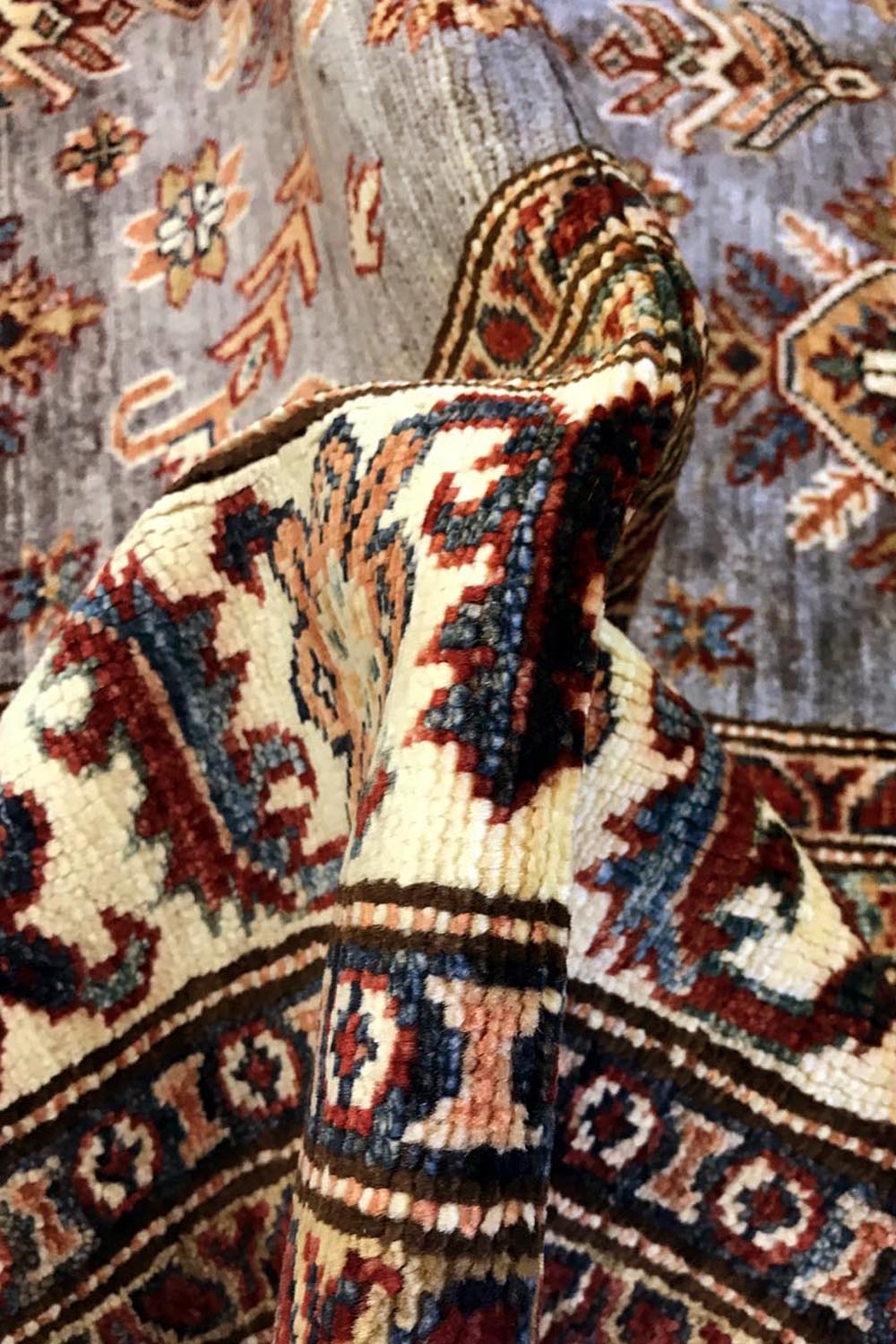 Supreme Kazak Grey Rug 1.78m x 1.27m