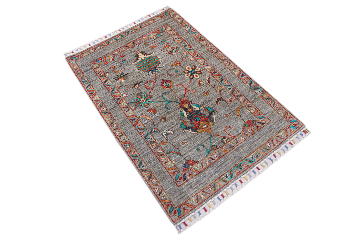 Sultani Grey Rug 1.24m x 0.85m