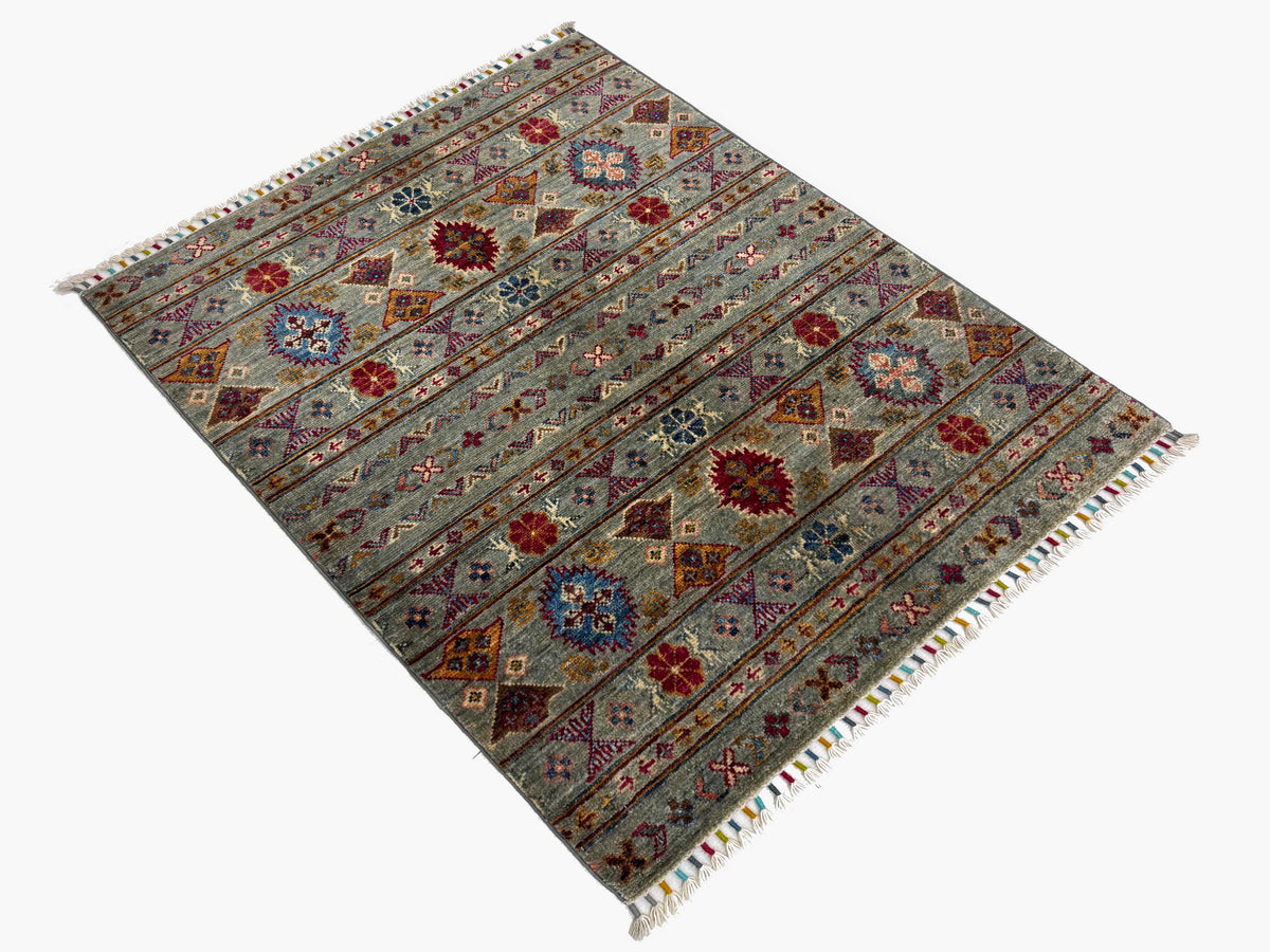 Khurjeen Grey Rug 1.18m x 0.88m
