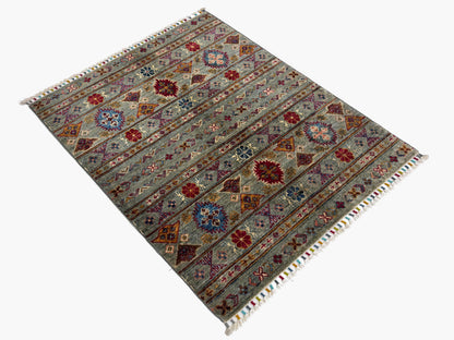 Khurjeen Grey Rug 1.18m x 0.88m