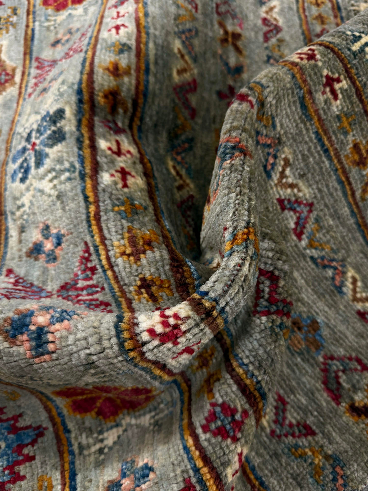 Khurjeen Grey Rug 1.18m x 0.88m
