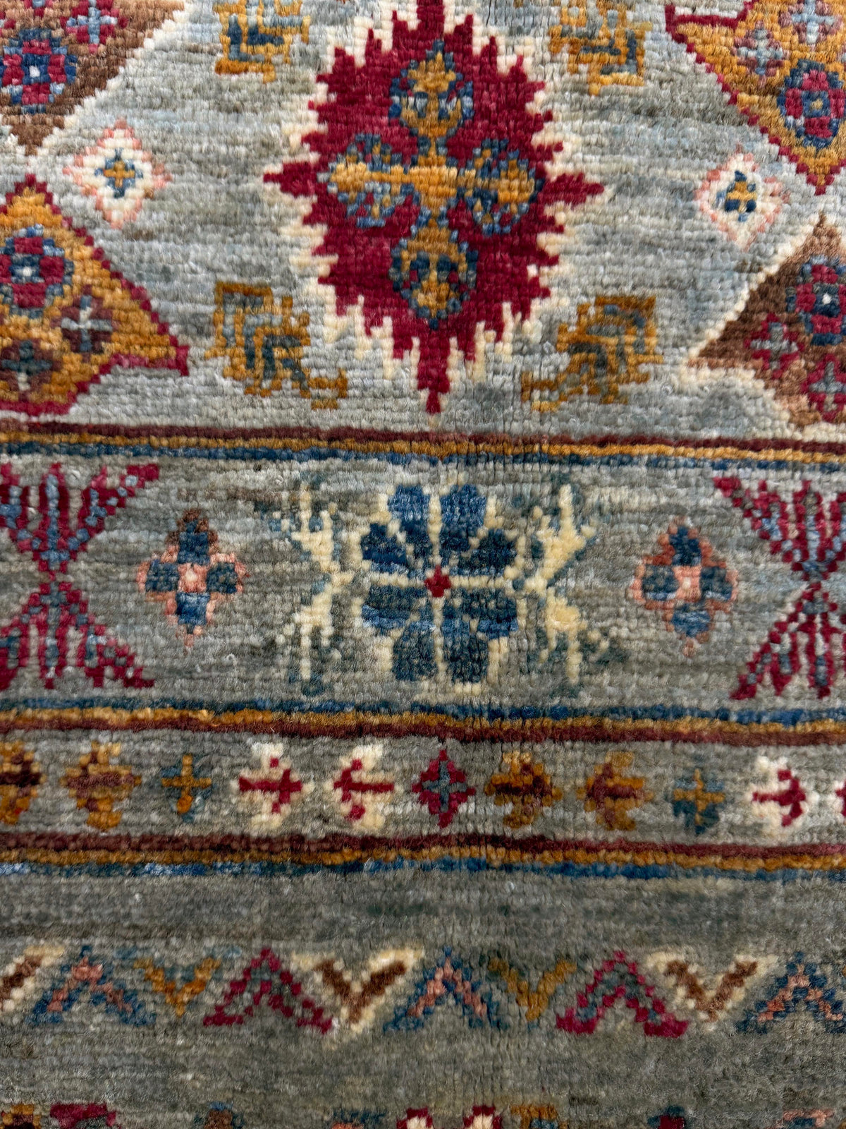 Khurjeen Grey Rug 1.18m x 0.88m