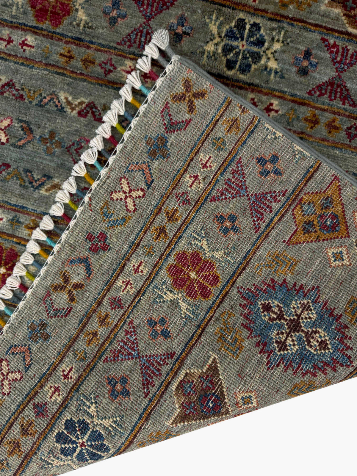 Khurjeen Grey Rug 1.18m x 0.88m