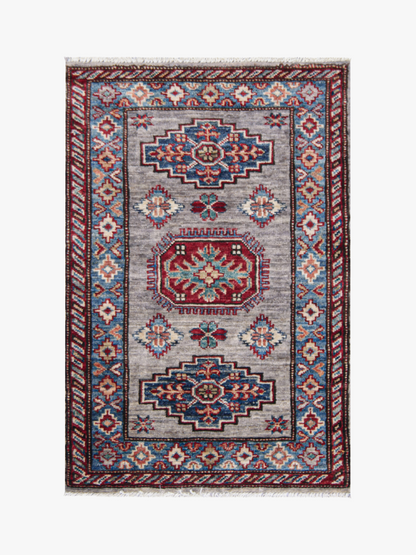 Supreme Kazak Grey Rug 0.86m x 0.57m
