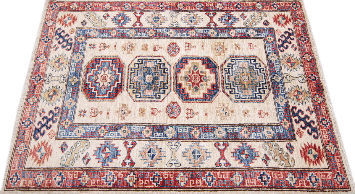 Supreme Kazak Ivory Rug 1.45m x 1.04m