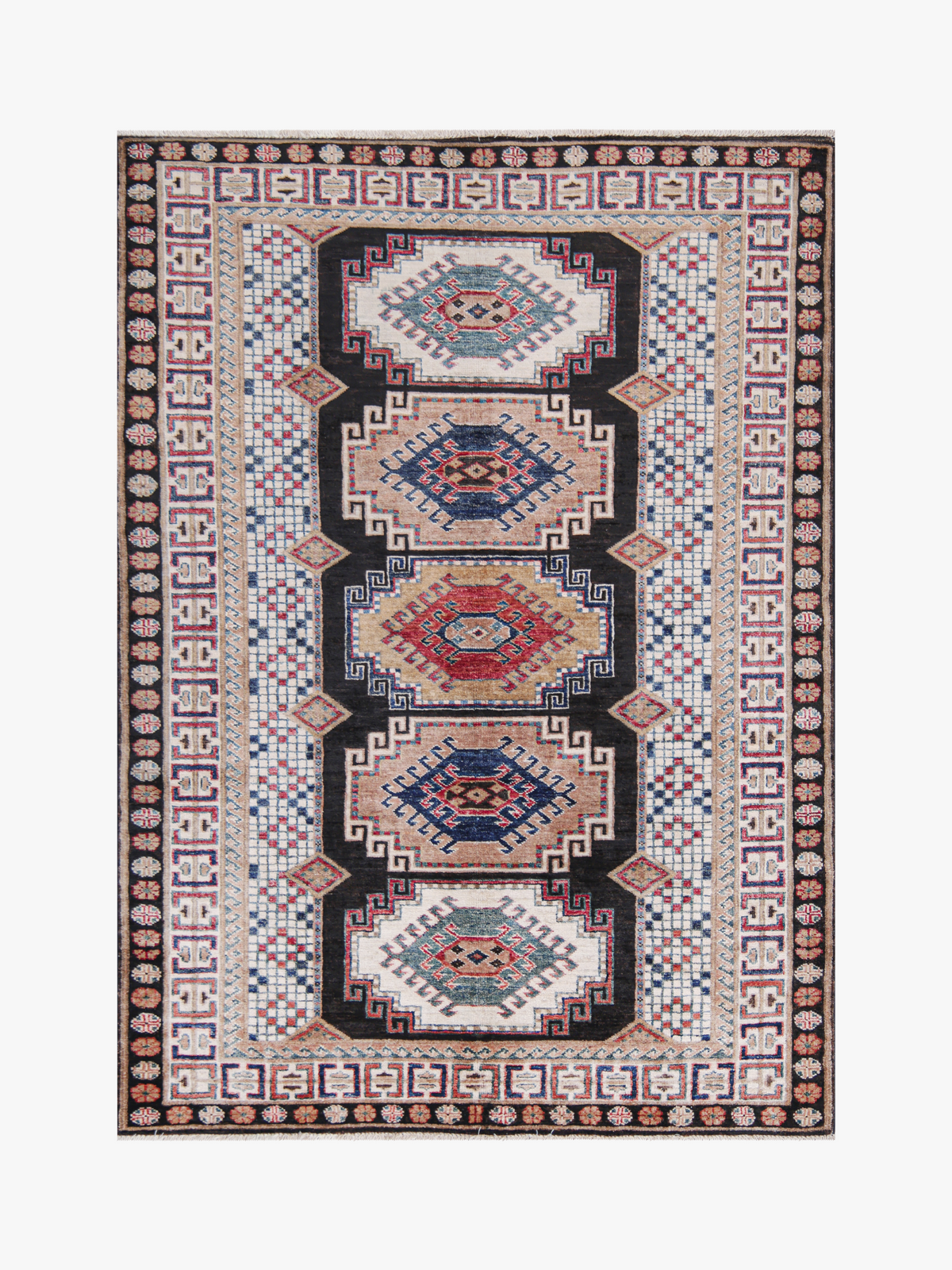 Supreme Kazak Black Rug 1.75m x 1.22m