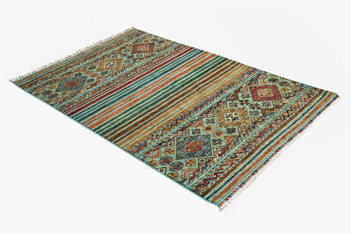 Khurjeen Aqua Rug 1.57m x 1.03m