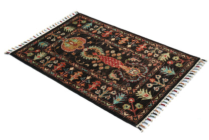 Sultani Black Rug 0.94m x 0.63m