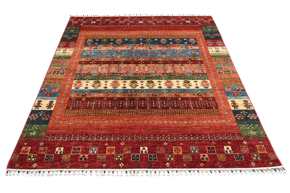 Loribaft Red Rug 1.97m x 1.53m