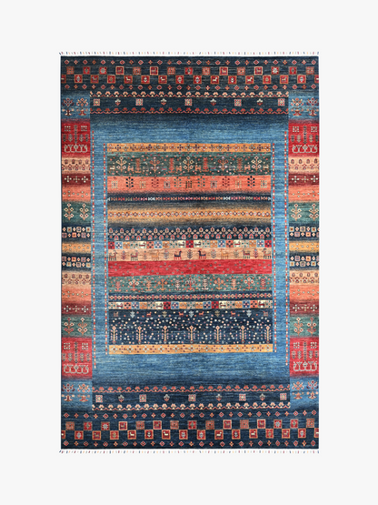 Loribaft Blue Rug 3.02m x 2.08m