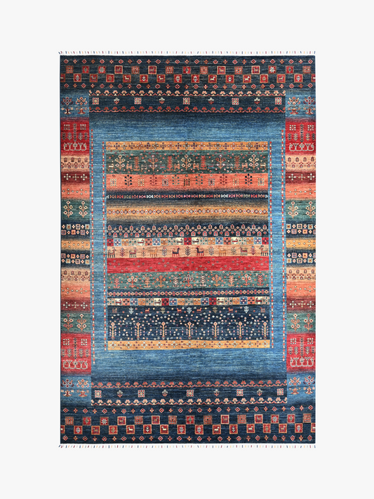 Loribaft Blue Rug 3.02m x 2.08m