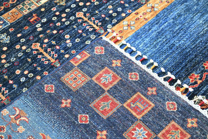 Loribaft Blue Rug 3.02m x 2.08m