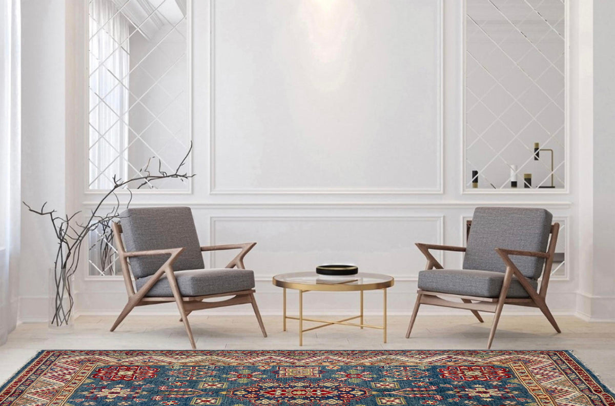 Kazak Blue Rug 1.81m x 1.20m