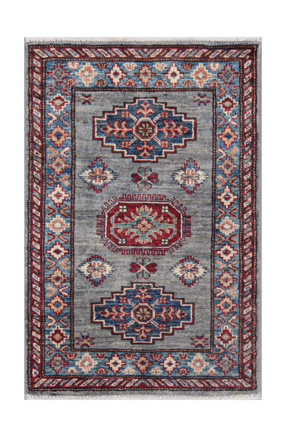 Supreme Kazak Grey Rug 0.89m x 0.58m