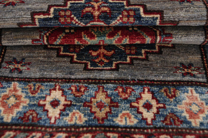 Supreme Kazak Grey Rug 0.89m x 0.58m