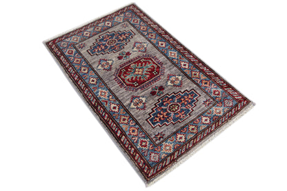 Supreme Kazak Grey Rug 0.86m x 0.57m