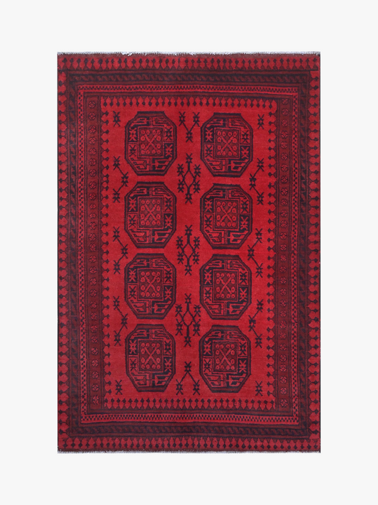 Red Afghan Rug 1.80m x 1.15m