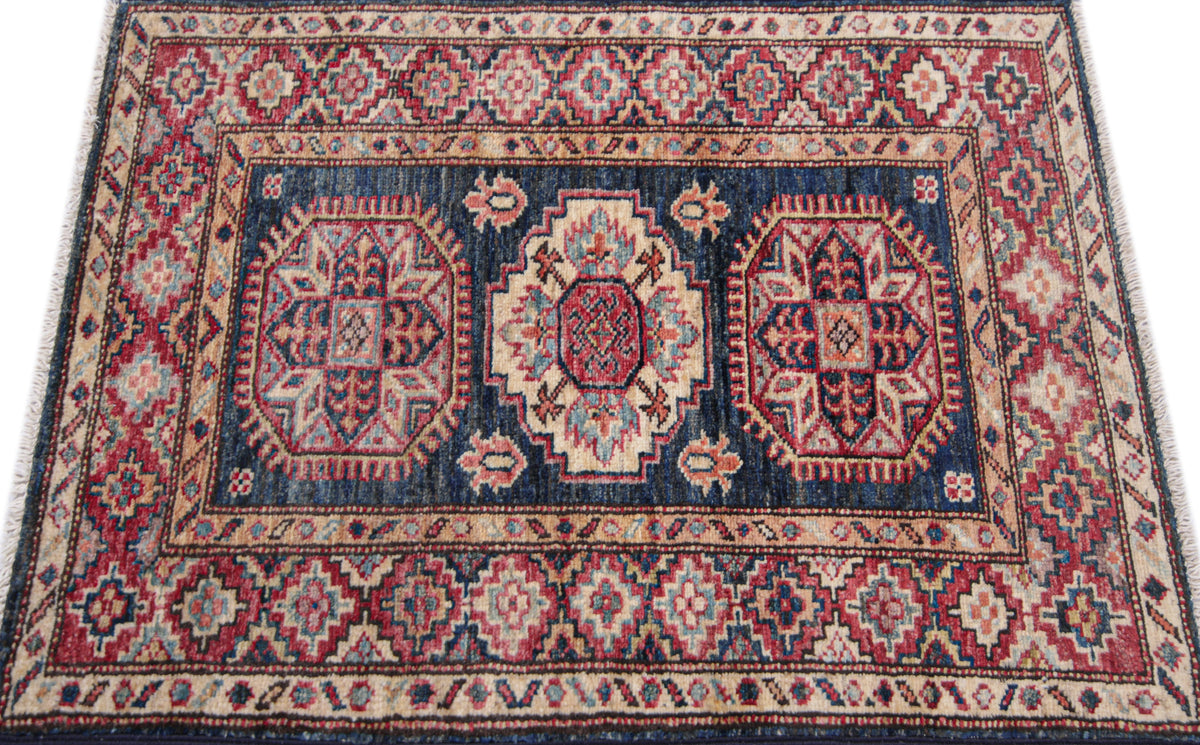 Supreme Kazak Blue Rug 0.80m x 0.60m