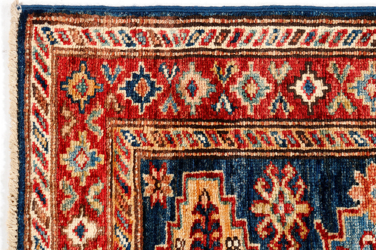 Supreme Kazak Blue Rug 1.89m x 0.61m