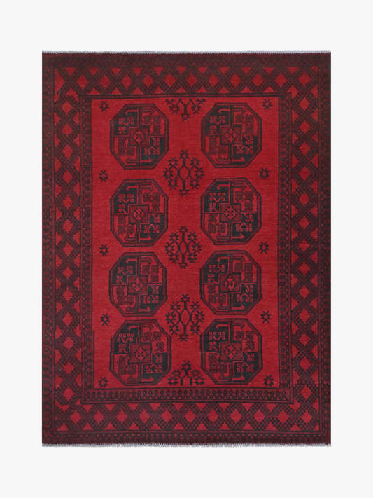 Red Afghan Rug 1.71m x 1.21m
