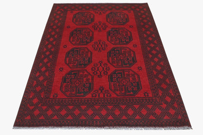 Red Afghan Rug 1.71m x 1.21m