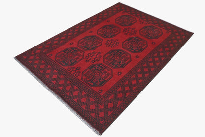Red Afghan Rug 1.71m x 1.21m