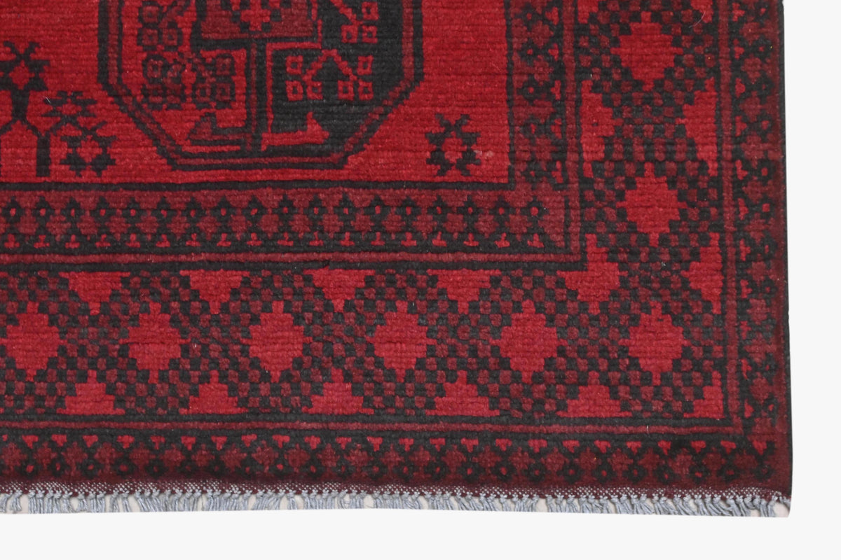 Red Afghan Rug 1.71m x 1.21m