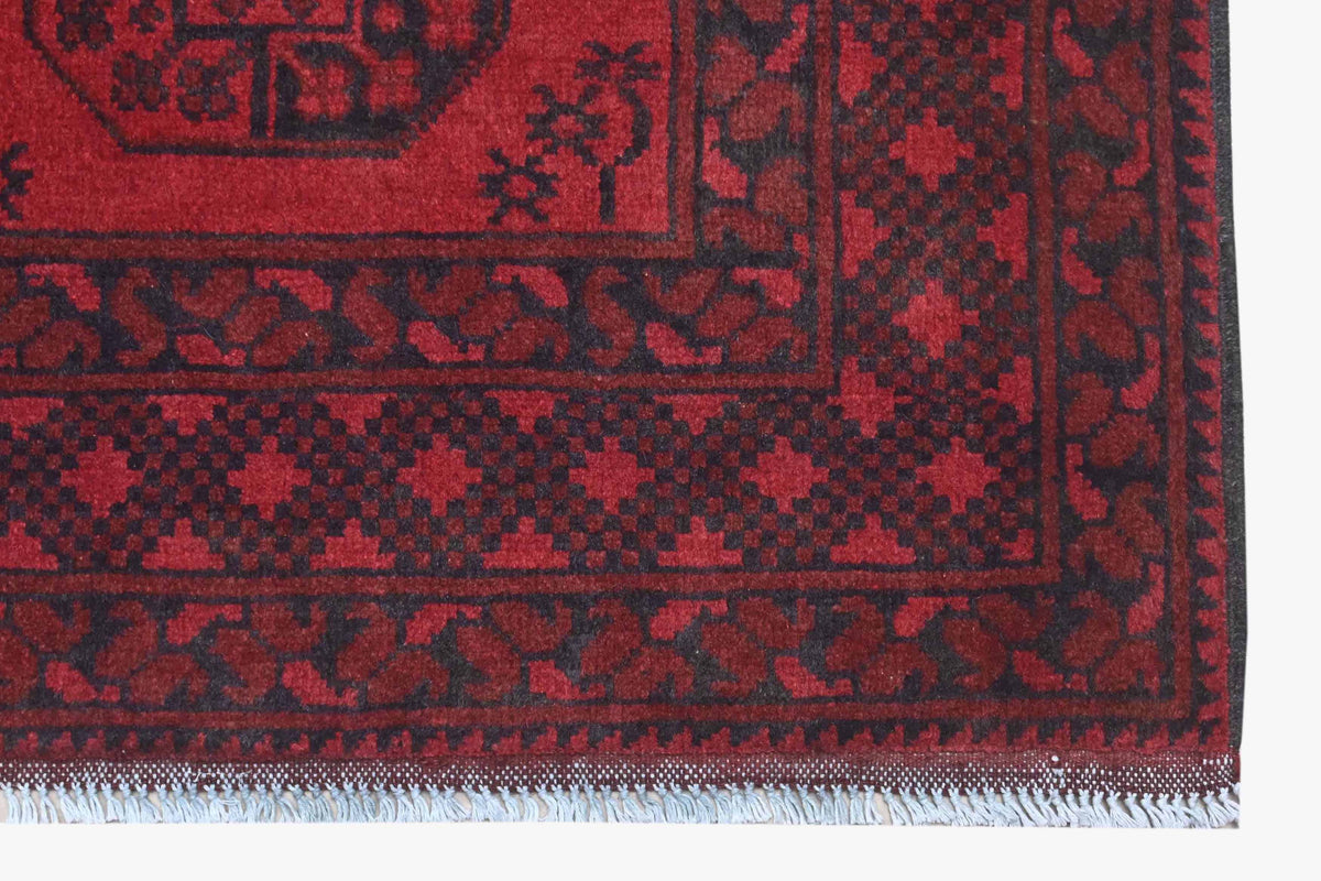 Red Afghan Rug 1.76m x 1.32m